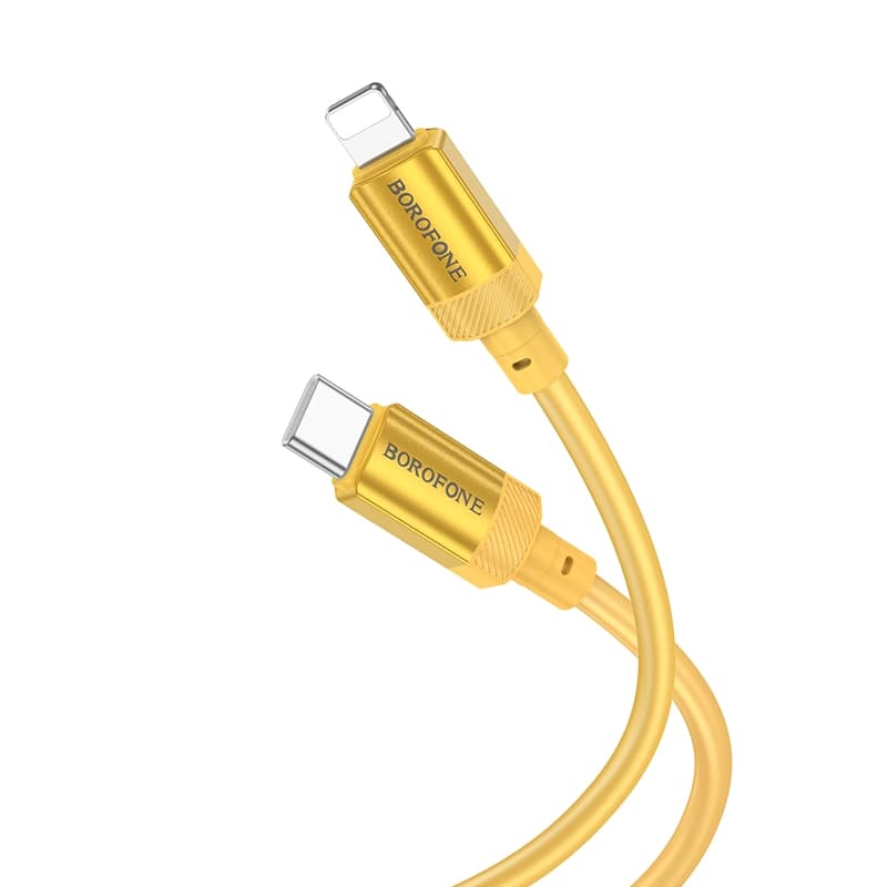 کابل شارژ 27 وات Lightning به USB-C بروفون مدل BX108 طول 1 متر — تصویر ۳