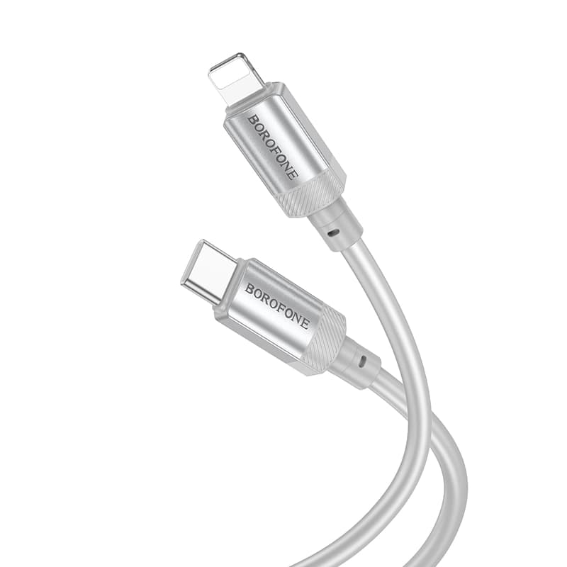 کابل شارژ 27 وات Lightning به USB-C بروفون مدل BX108 طول 1 متر — تصویر ۲