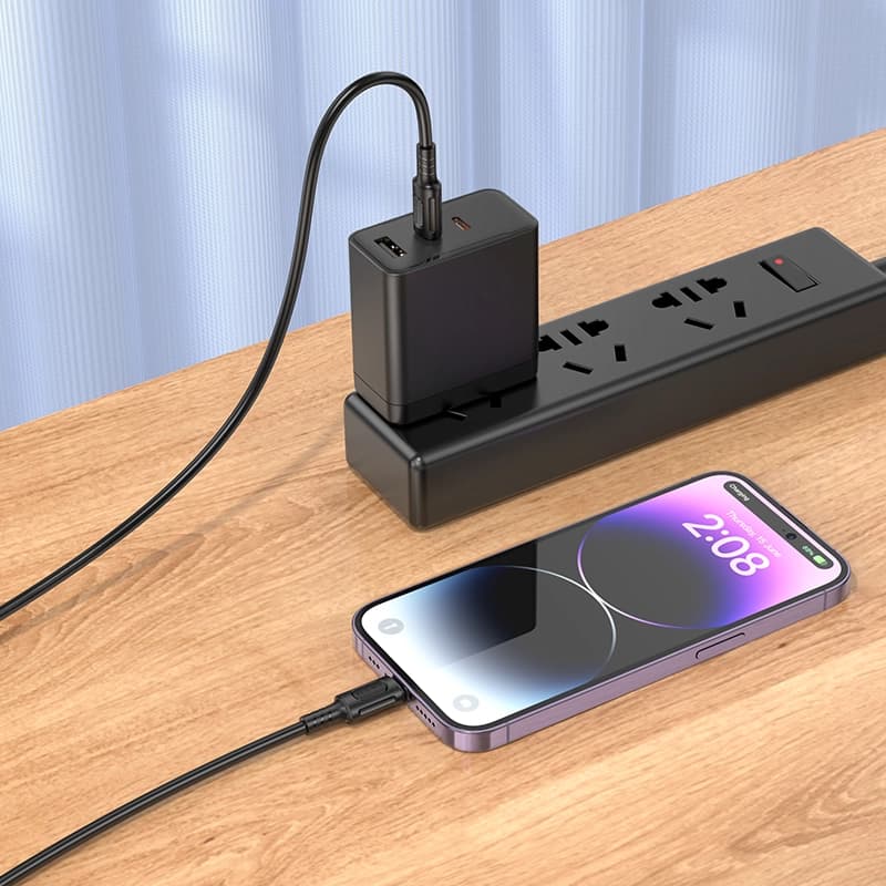 کابل شارژ 27 وات USB-C به LIGHTNING بروفون مدل BX111 طول 1 متر — تصویر ۷