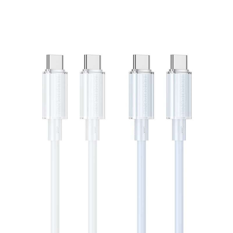 کابل شارژ 60 وات USB-C به USB-C بروفون مدل BX112 طول 1 متر