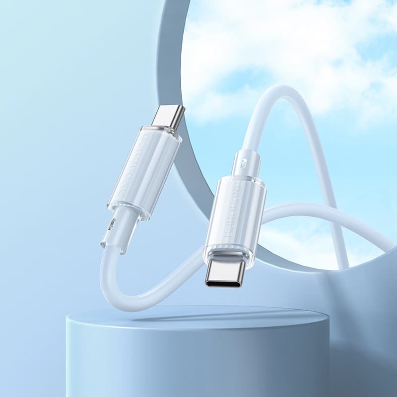 کابل شارژ 60 وات USB-C به USB-C بروفون مدل BX112 طول 1 متر — تصویر ۸