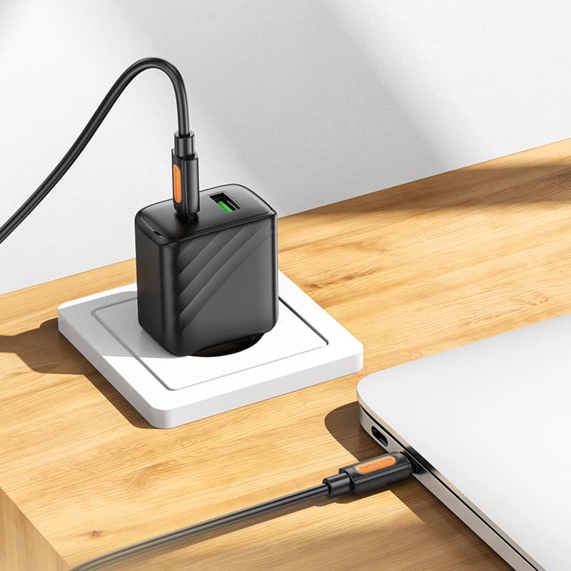 کابل شارژ 60 وات USB-C به USB-C بروفون مدل BX114 طول 1 متر — تصویر ۸