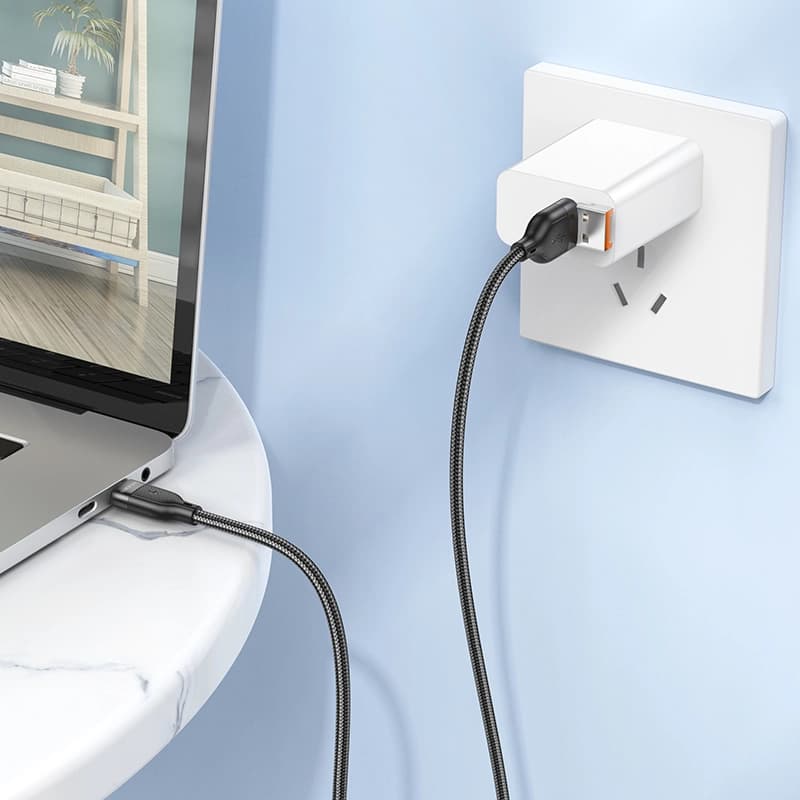 کابل شارژ 60 وات USB-C به USB-C بروفون مدل BU45 طول 1.2 متر — تصویر ۷