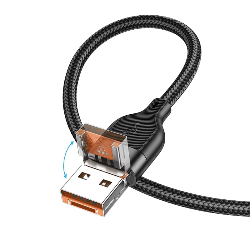 کابل شارژ 60 وات USB-C به USB-C بروفون مدل BU45 طول 1.2 متر — تصویر ۵
