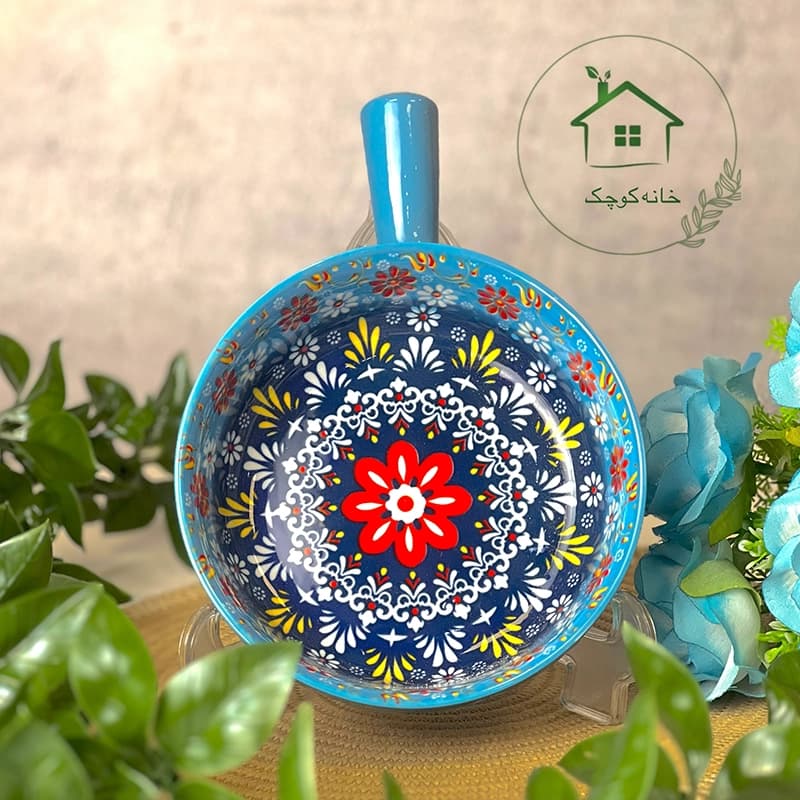 کاسه تک دسته گلدار — تصویر ۳