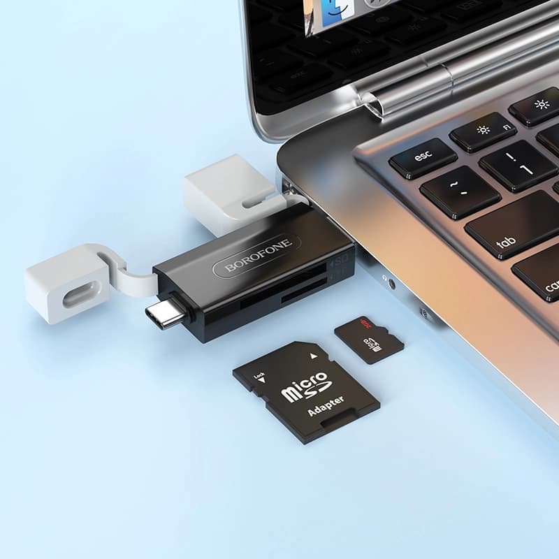کارت خوان دو پورت بروفون مدل DH9 USB2.0/TYPE-C — تصویر ۴