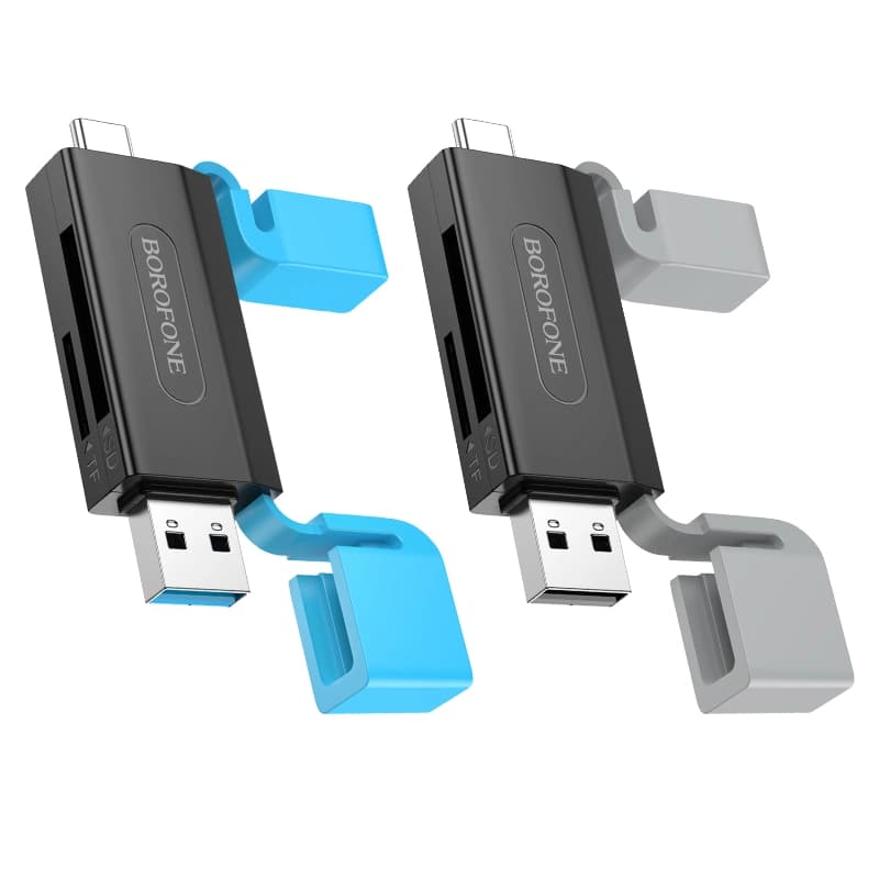 کارت خوان دو پورت بروفون مدل DH9 USB2.0/TYPE-C — تصویر ۲