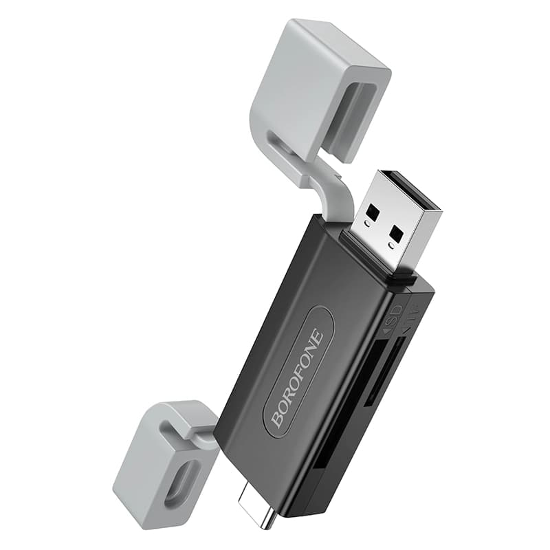 کارت خوان دو پورت بروفون مدل DH9 USB2.0/TYPE-C