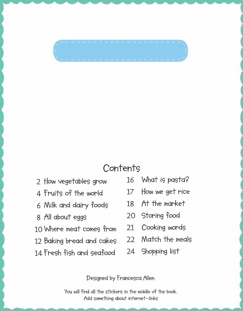 کتاب My First Book About Food (اولین کتاب من درباره غذا) نسخه انگلیسی PDF