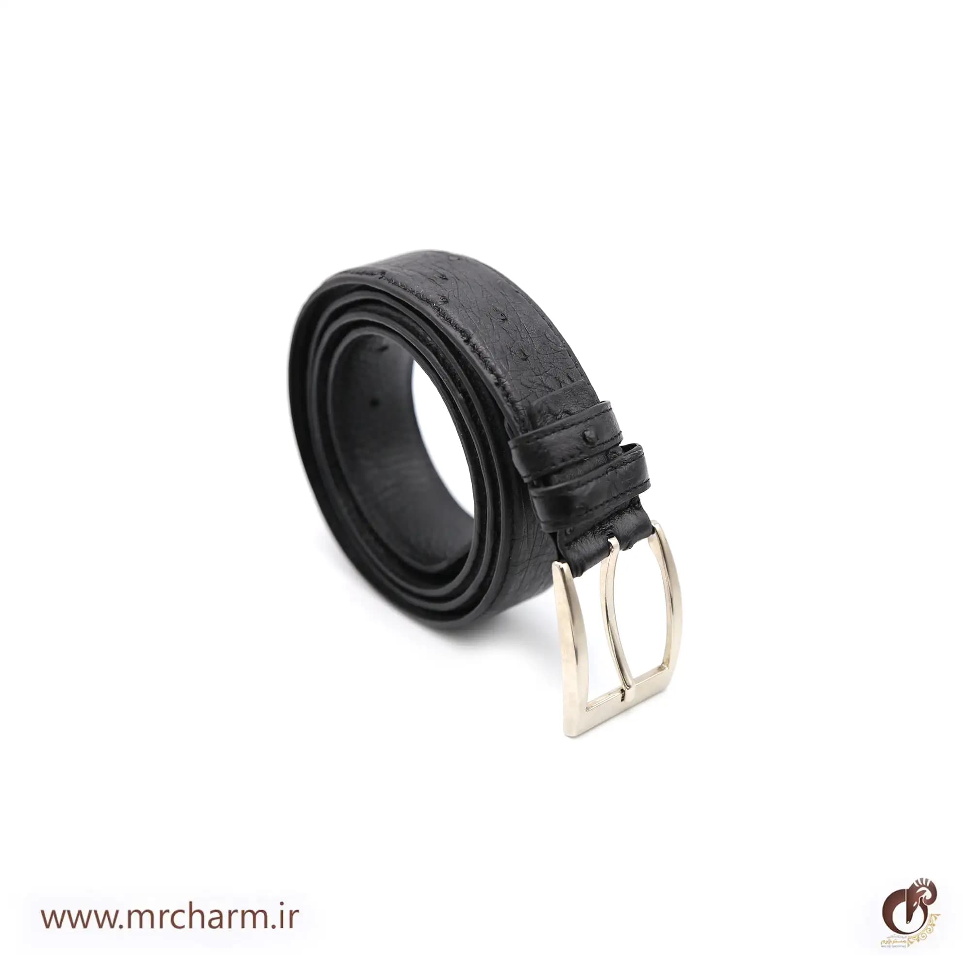 ست چرم شترمرغ کیف پول و کمربند mrc1211-26 — تصویر ۲