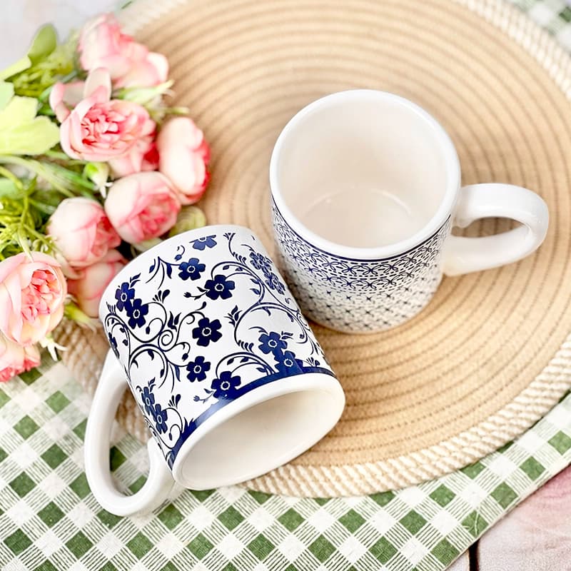 ماگ دسته دار گل آبی — تصویر ۲