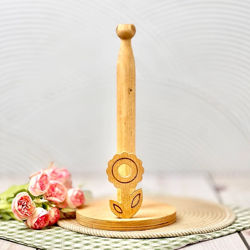 جادستمال رولی چوبی طرح گل