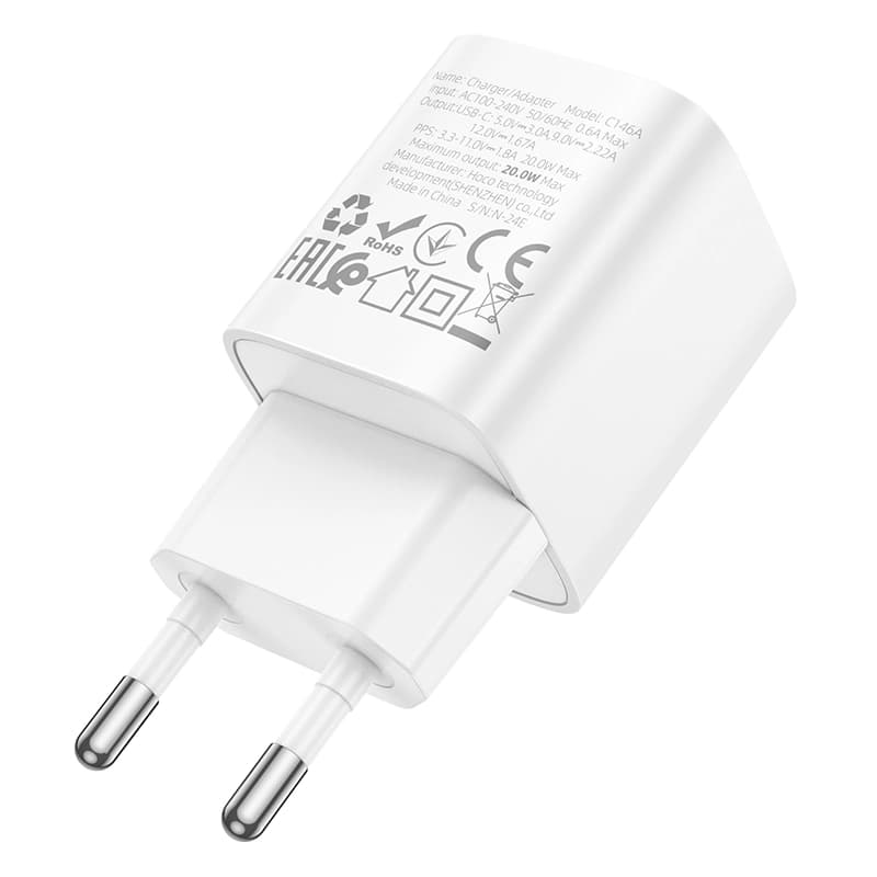 شارژر دیواری 20 وات هوکو مدل C146A USB — تصویر ۶