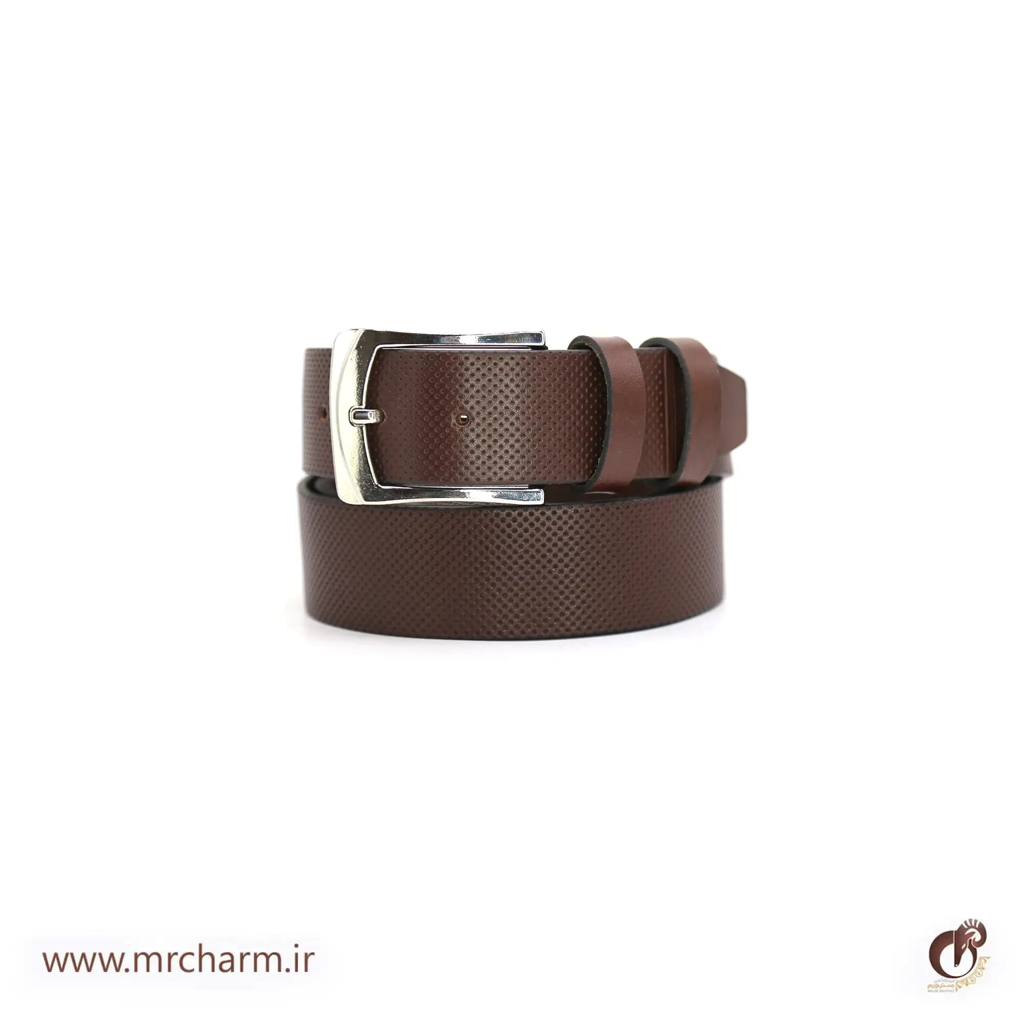 کمربند چرم مردانه mrc1517-01 — تصویر ۷