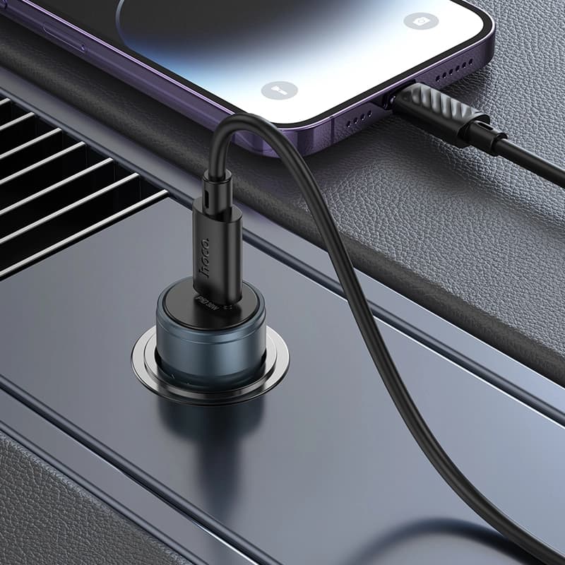 شارژر فندکی 30 وات هوکو مدل Z57 USB — تصویر ۸