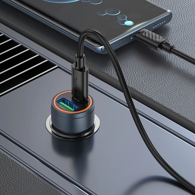 شارژر فندکی 30 وات هوکو مدل Z57A USB — تصویر ۸