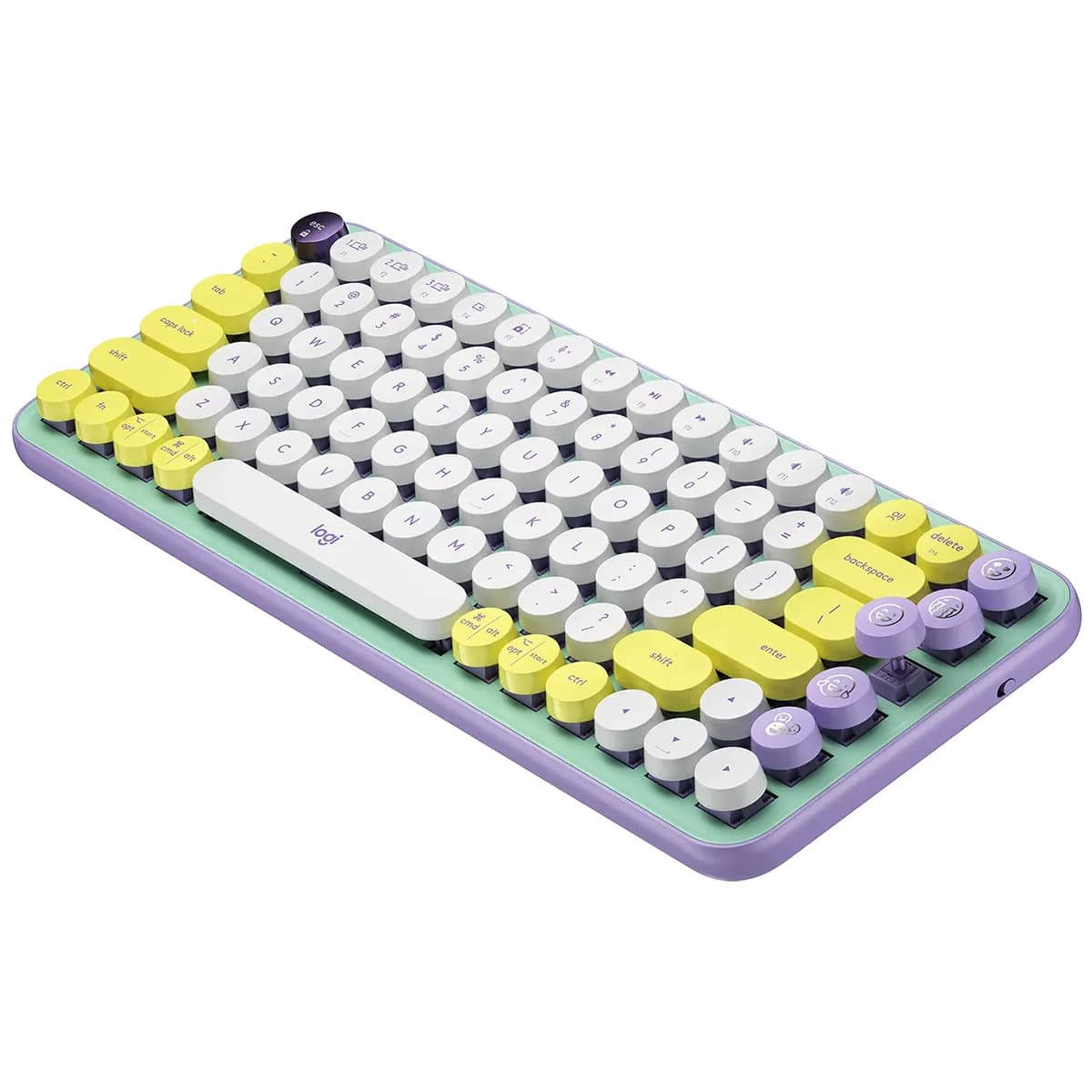 کیبورد بی سیم لاجیتک مدل Logitech POP Keys Wireless Mechanical Emoji Keyboard Daydream (US) — تصویر ۳