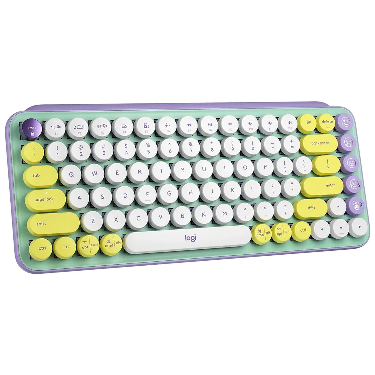 کیبورد بی سیم لاجیتک مدل Logitech POP Keys Wireless Mechanical Emoji Keyboard Daydream (US) — تصویر ۲