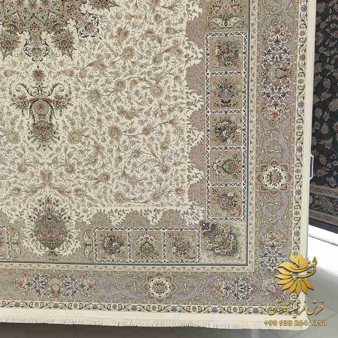 فرش جدید 1500 شانه طرح شروین کرم — تصویر ۳