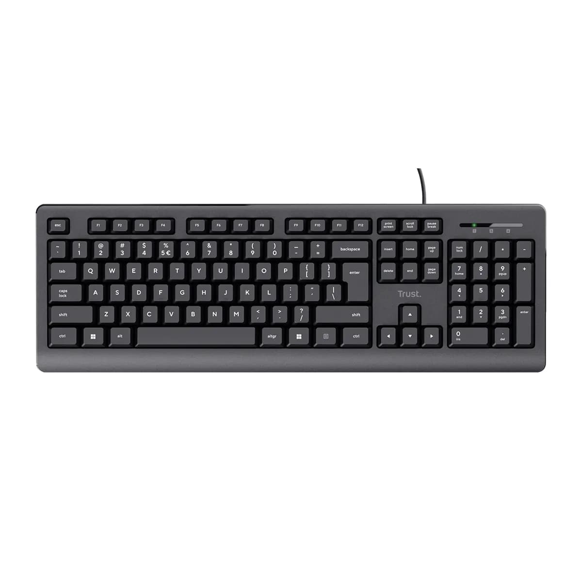 کیبورد با سیم بی صدای تراست مدل Trust TK-150 Silent Keyboard
