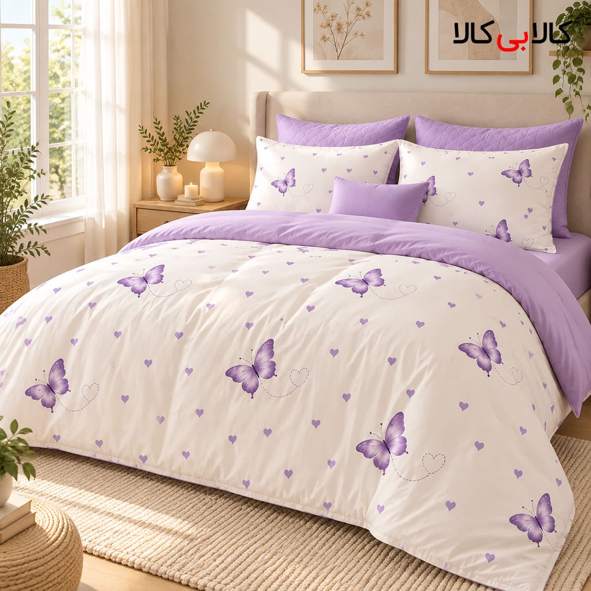 روتختی طرح مینیمال پروانه یاسی بزرگسال کد 300
