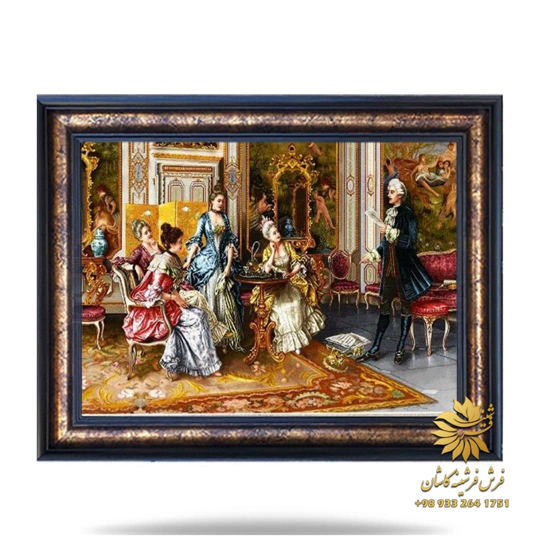 تابلو فرش شاعر جوان 1200 شانه ابریشمی