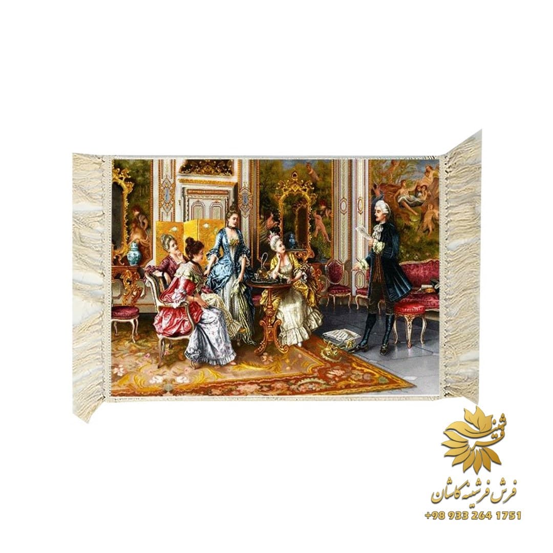 تابلو فرش شاعر جوان 1200 شانه ابریشمی — تصویر ۲