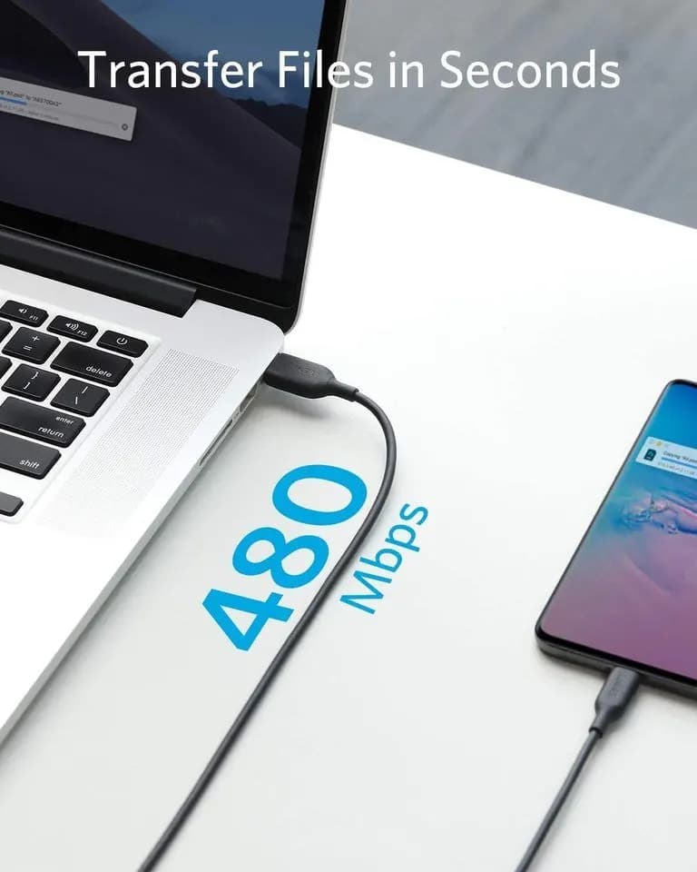 کابل USB-C به USB-C انکر 0.9 متر مدل Anker Powerline III 0.9m USB-C to USB-C 60W Cable (A8852) — تصویر ۷