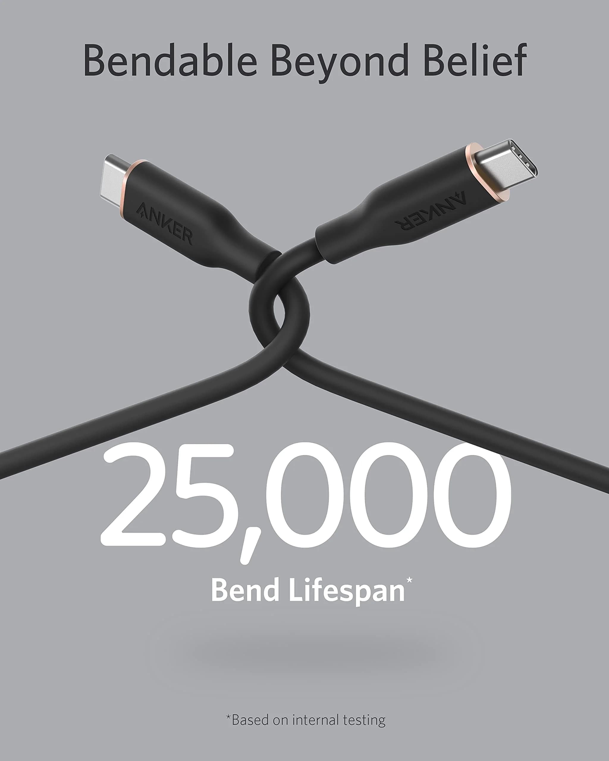 کابل USB-C به USB-C انکر 1.8 متر مدل Anker 643 1.8m USB-C to USB-C 100W Cable (A8553) — تصویر ۷