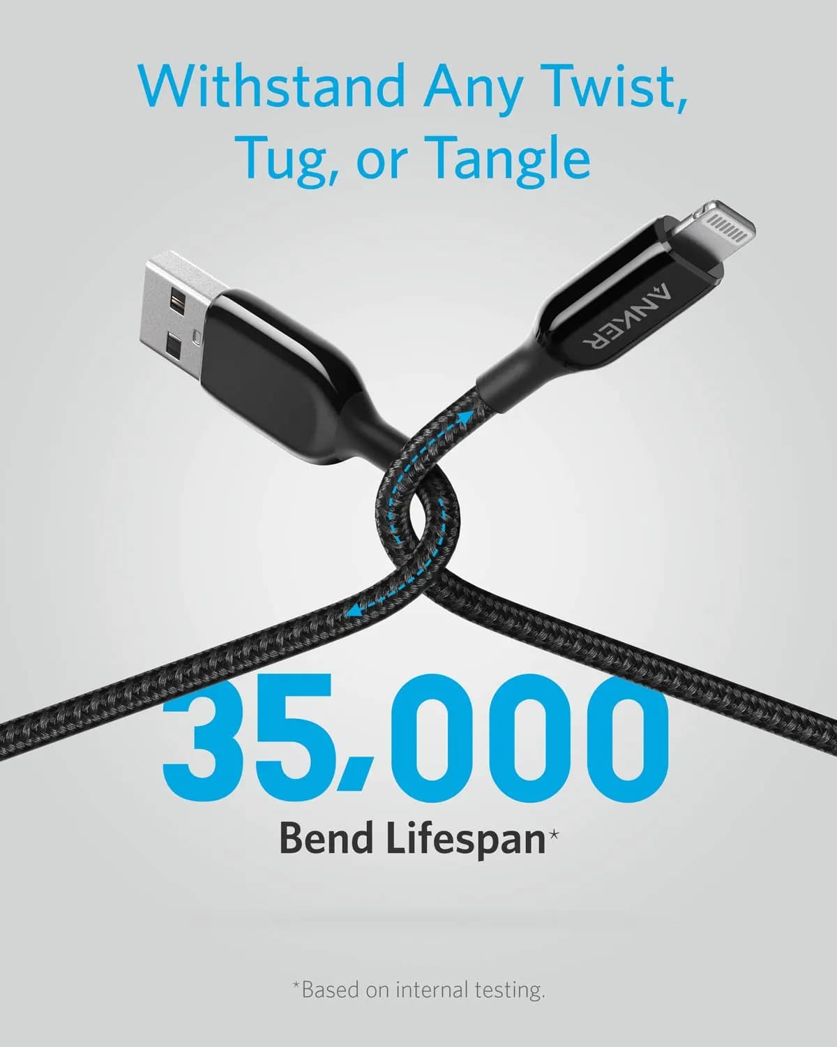 کابل Lightning انکر 1.8 متر مدل Anker Powerline+ III 1.8m Lightning Cable (A8823) — تصویر ۲