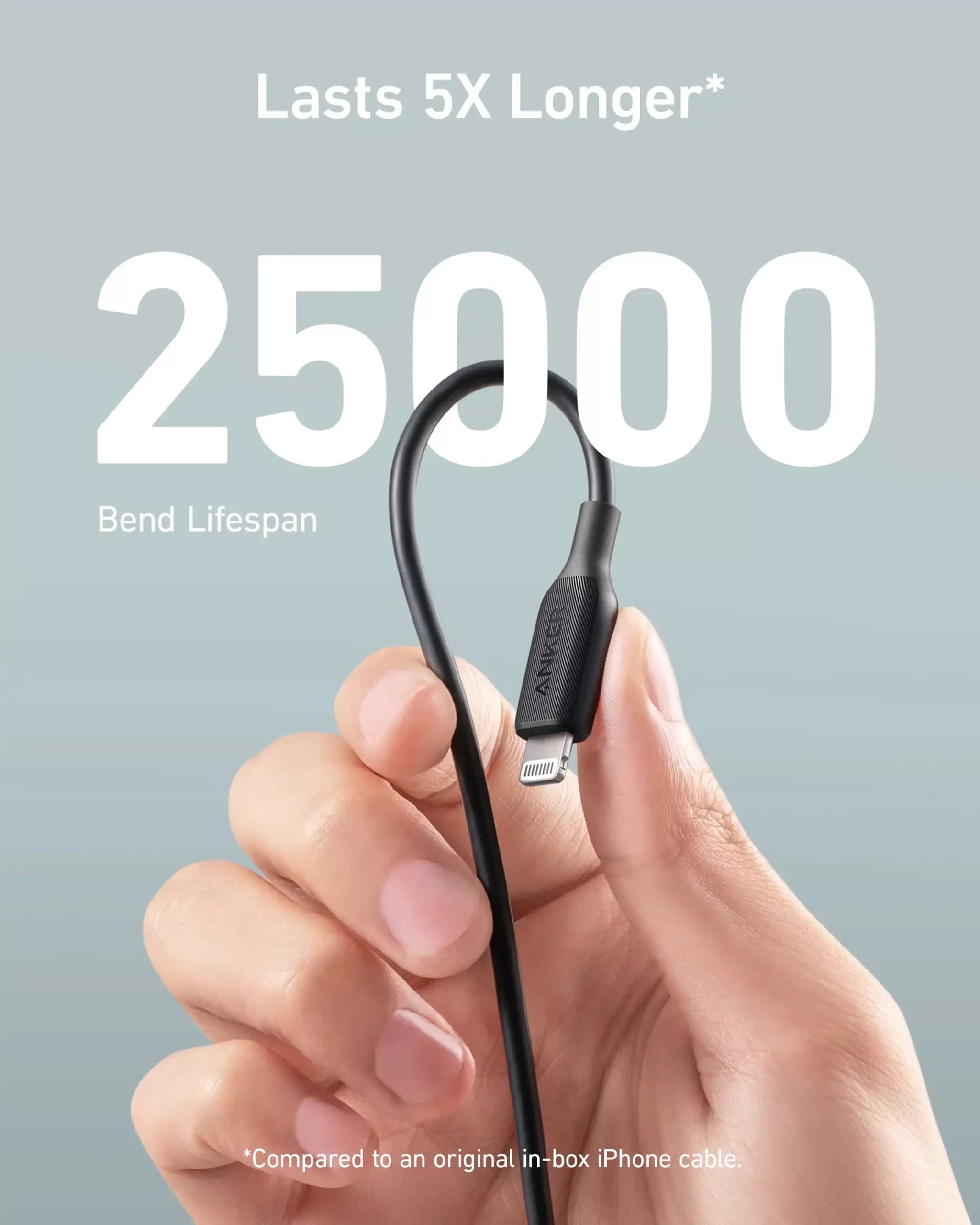 کابل Lightning انکر 0.9 متر مدل Anker 541 0.9m Lightning Cable (A8812) — تصویر ۴