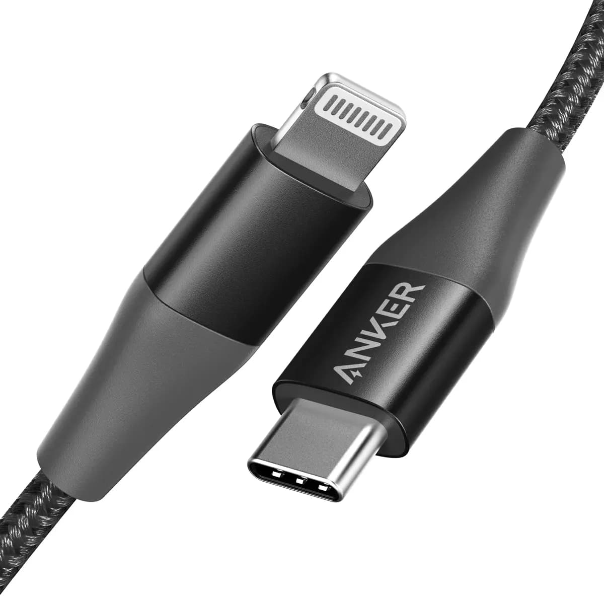 کابل USB C به Lightning انکر 0.9 متر مدل Anker Powerline+ II 0.9m USB C to Lightning Cable (A8652)