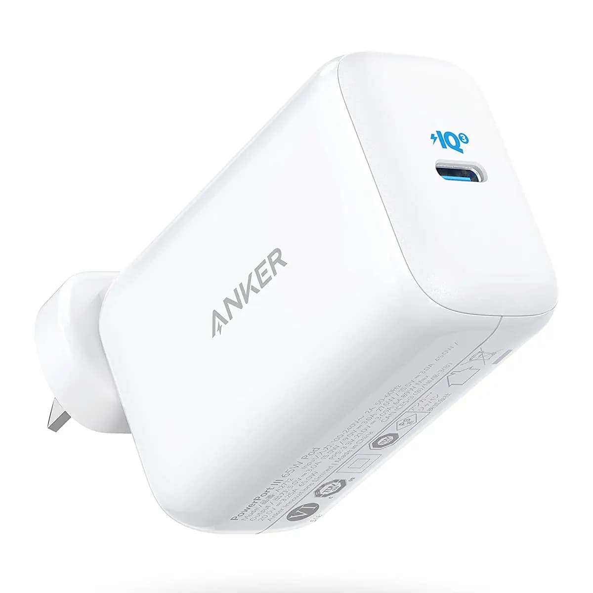 شارژر دیواری 65 واتی تایپ سی انکر Anker PowerPort III Pod 65W Charger (A2712)