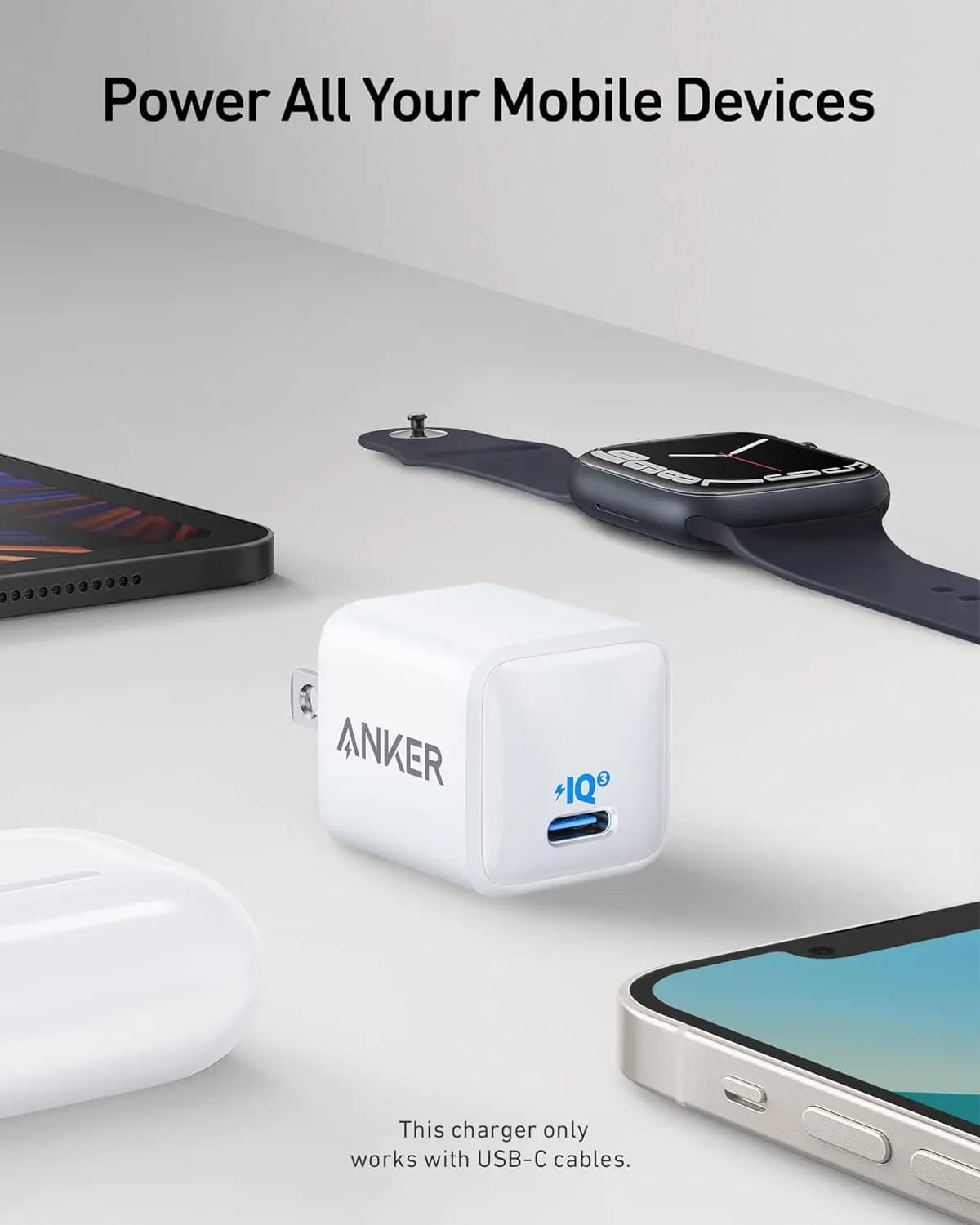 شارژر دیواری 20 واتی تایپ سی انکر Anker PowerPort III Nano USB-C Fast Charger 20W (A2633) — تصویر ۵