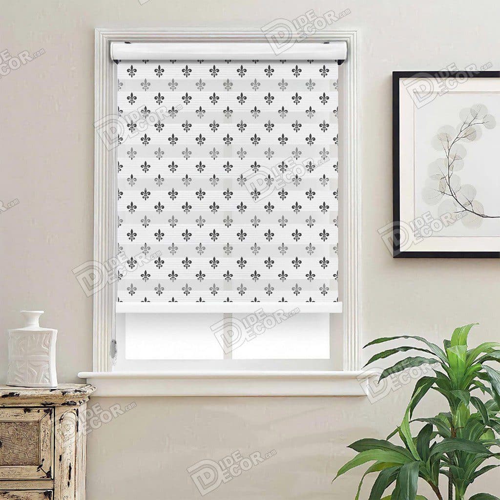 پرده زبرا تصویری چاپ دو رو کلاسیک کد ZES-80