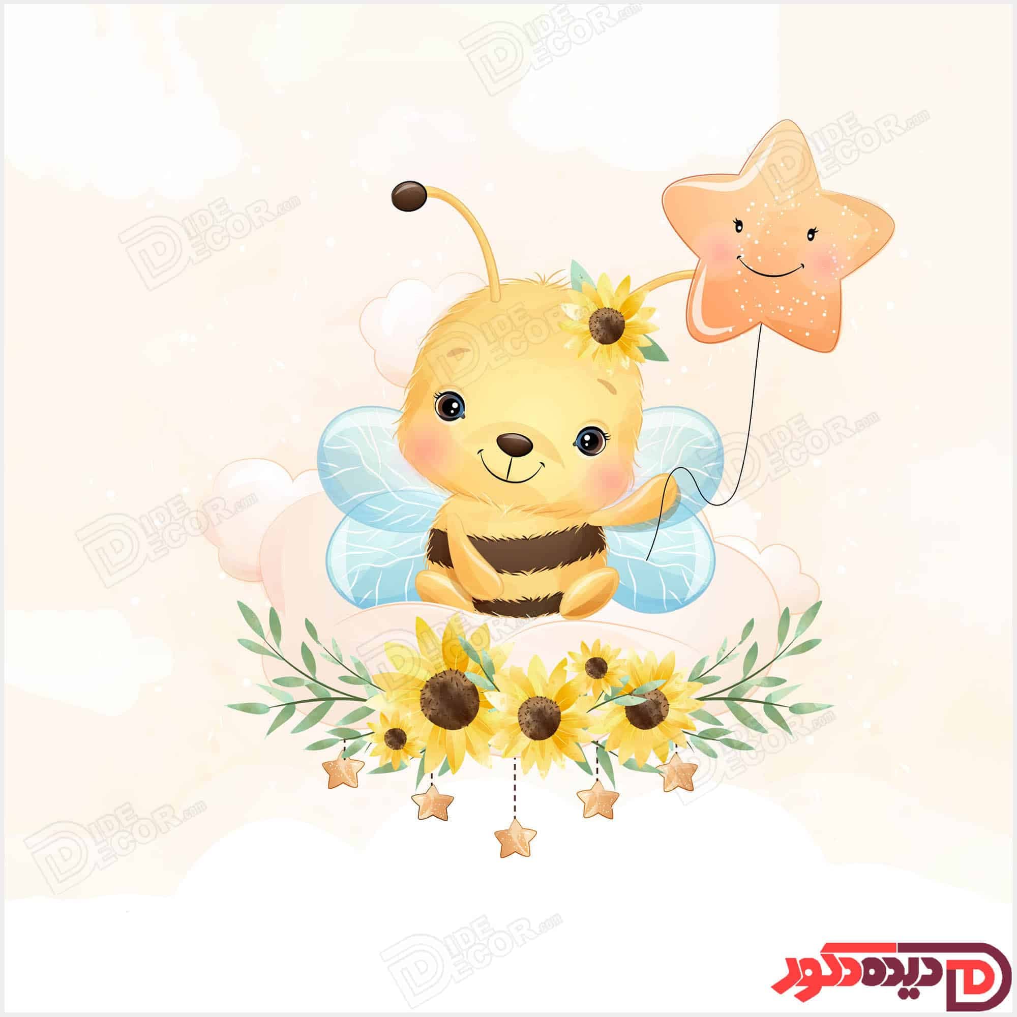 پرده زبرا دومکانیزم زنبور کوچولو کد KZD-023 — تصویر ۵