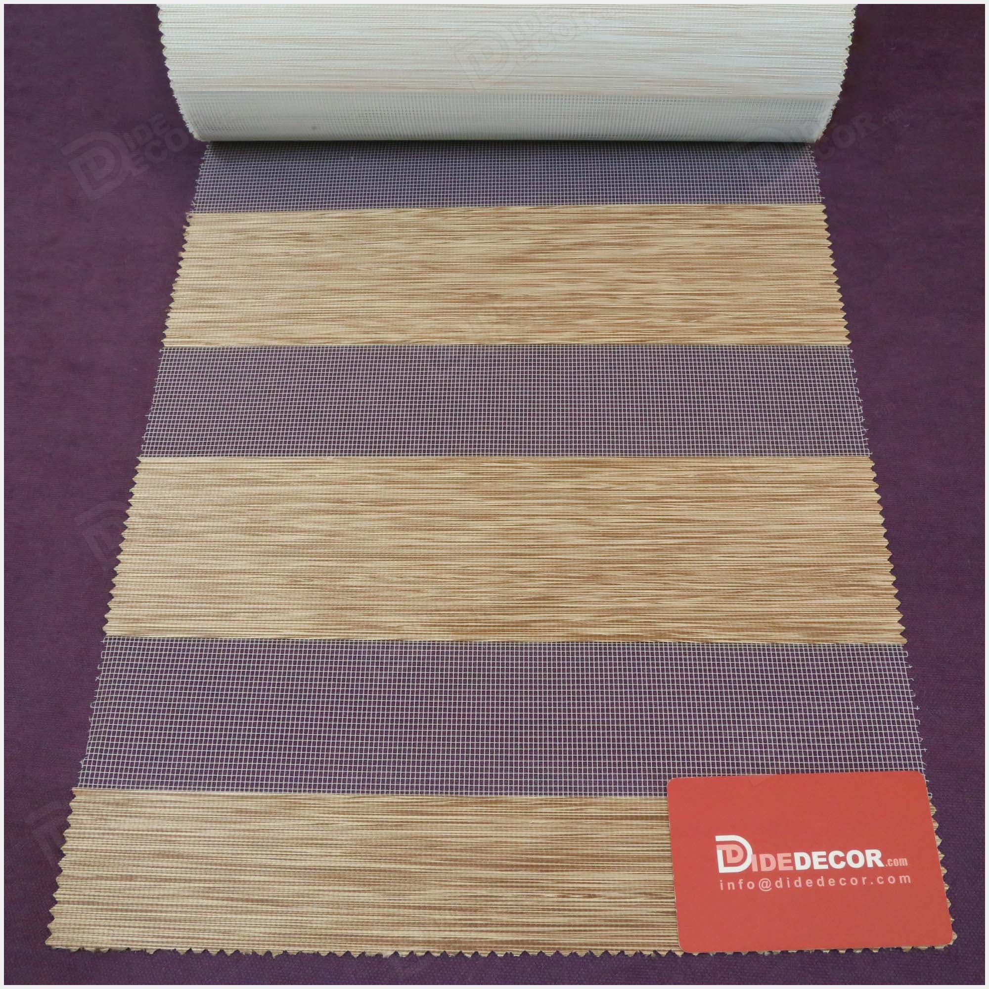 پرده زبرا ساده طرح چوب کرم خاکی کد B-2005-09