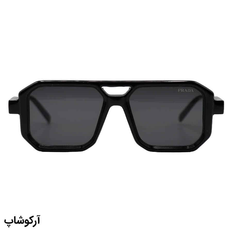 عینک دید در شب PRADA با فریم مربعی شکل، رنگ هاوانا براق و لنز آبی رنگ مدل ZN3903 — تصویر ۱۰