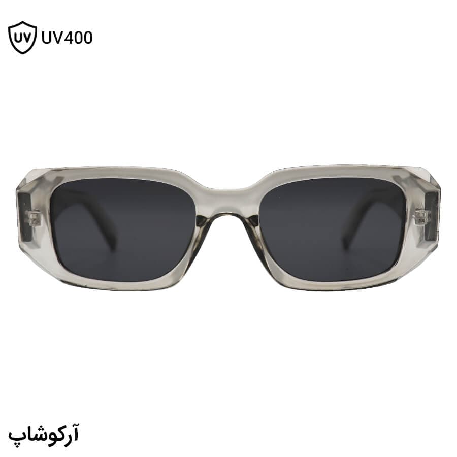 عینک آفتابی PRADA با فریم مستطیلی شکل، رنگ سبز تیره و لنز دودی تیره مدل N3941 — تصویر ۱۱