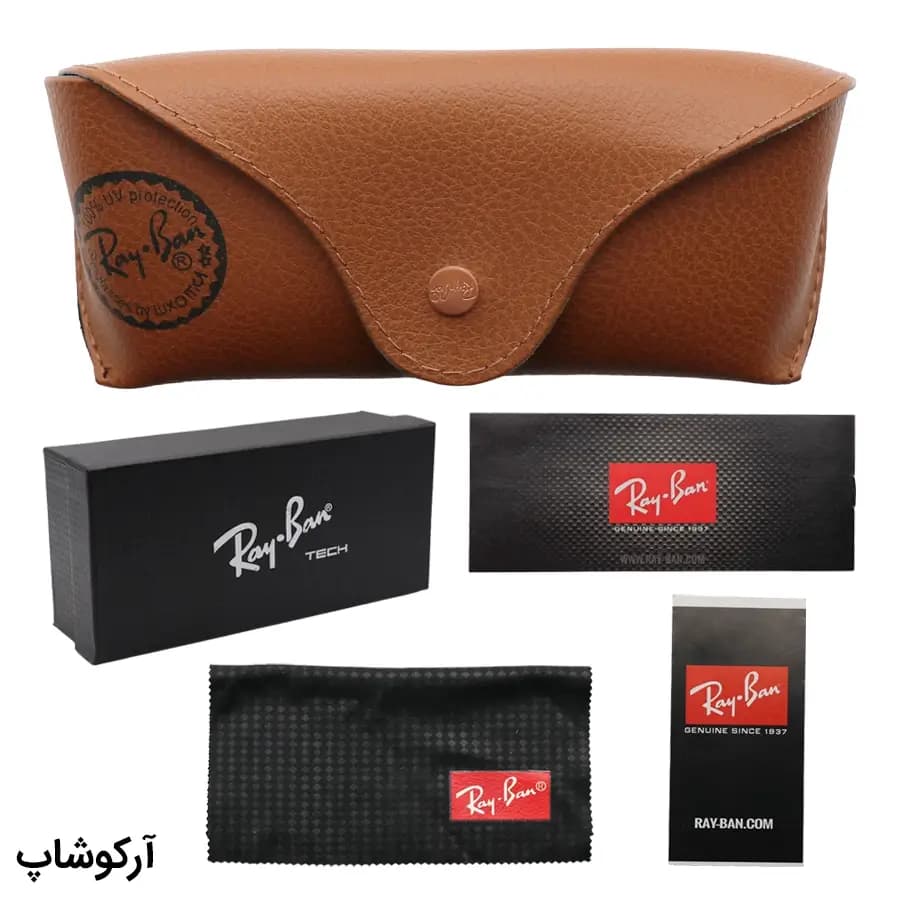 پک اورجینال عینک برند ریبن (Ray-Ban) با تمام تجهیزات و لوازم مدل 993096
