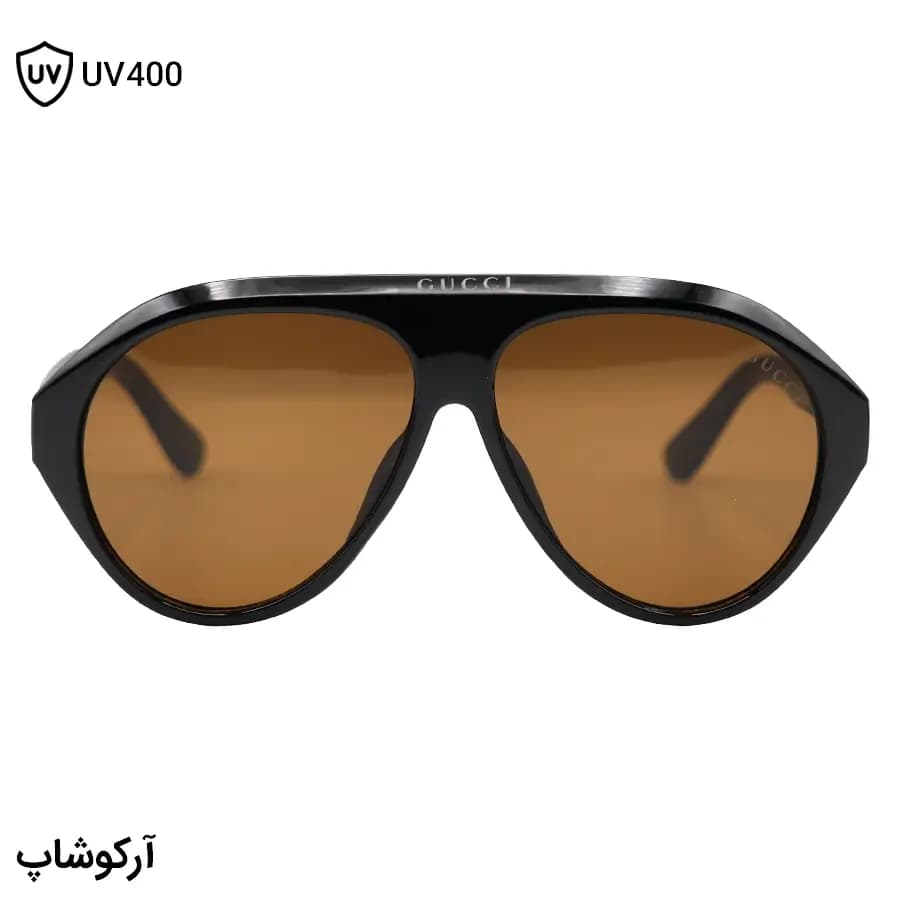 عینک آفتابی ترند GUCCI با فریم شکل خلبانی، رنگ هاوانا (پلنگی) و لنز قهوه‌ای تیره مدل ZN3607 — تصویر ۱۰