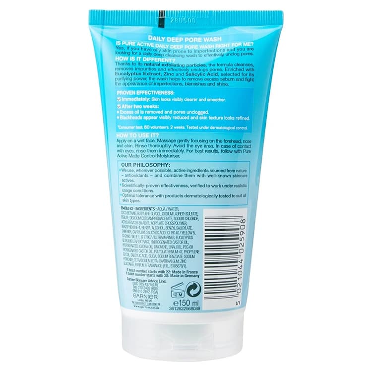 ژل شوینده Garnier مدل Pure Active حجم 150 میلی لیتر — تصویر ۲