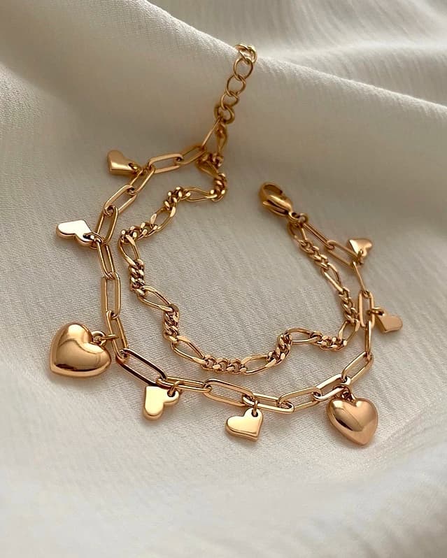 دستبند آویزدار قلب بانوژ ژوپینگ
