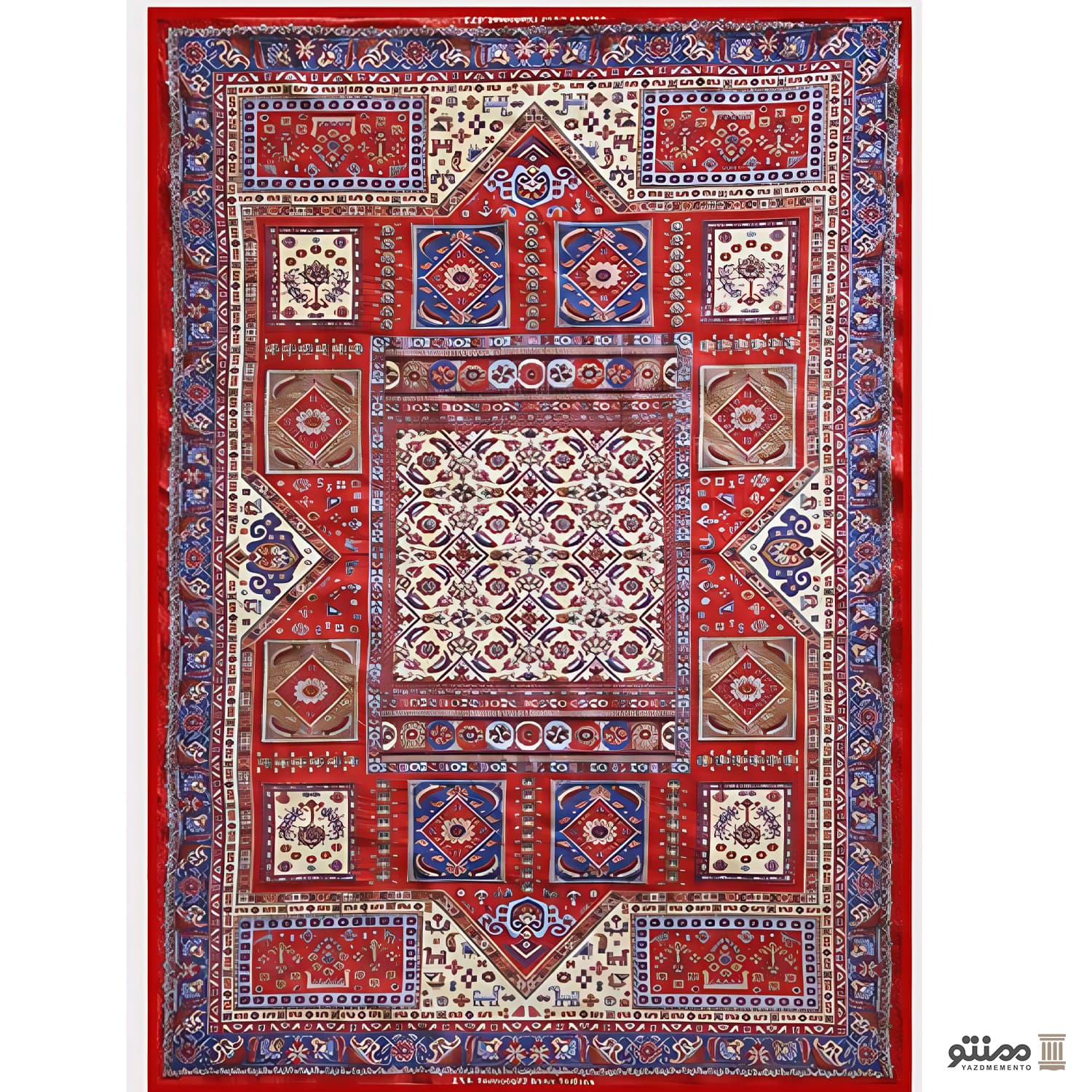 روفرشی مخمل زرباف یزد طرح دیپلمات کد 471