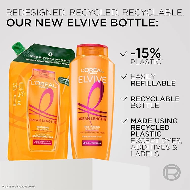 شامپو Loreal مدل Elseve Dream Long حجم 385 میلی لیتر — تصویر ۳