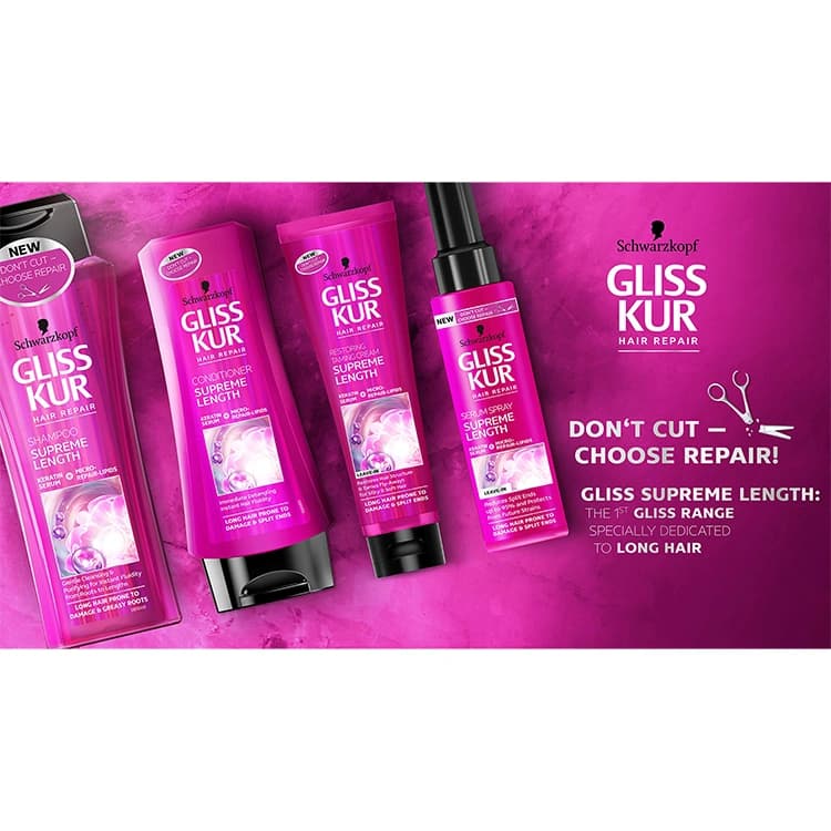ماسک مو GLISS مدل Supreme Length حجم 300 میلی لیتر — تصویر ۴
