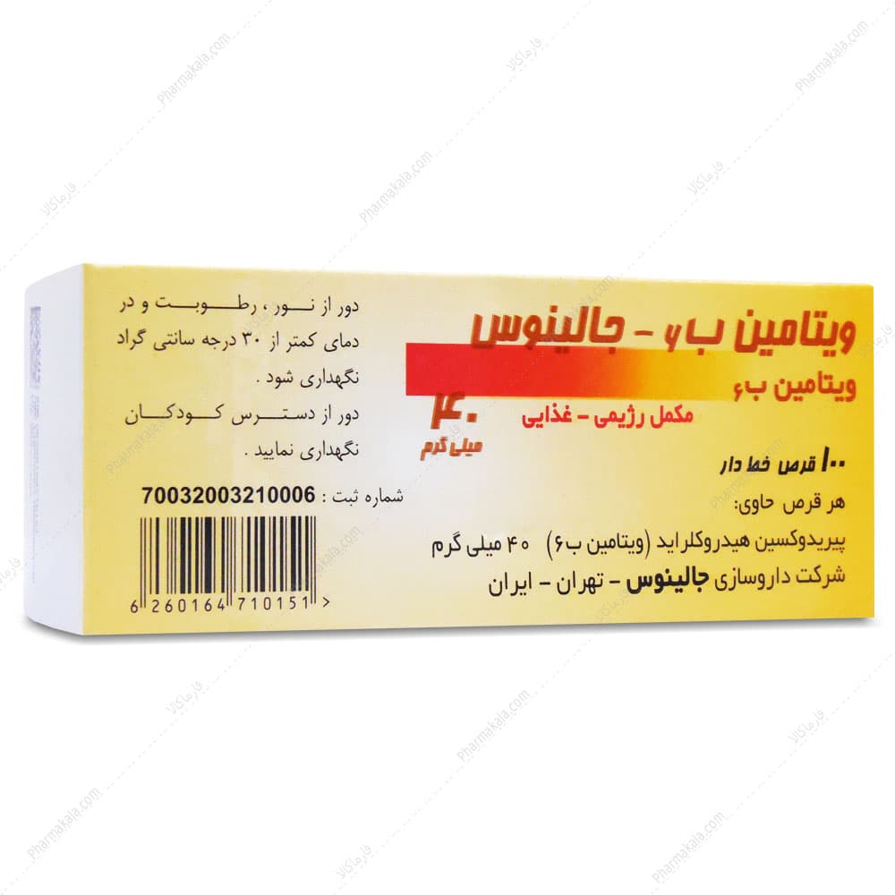 قرص ویتامین ب6 جالینوس 100 عددی