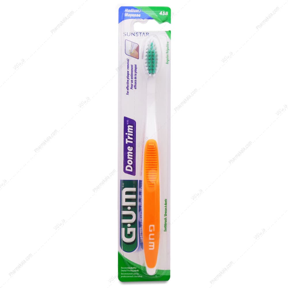 مسواک دام تریم Dome Trim 458 متوسط با سر بزرگ جی یو ام — تصویر ۲