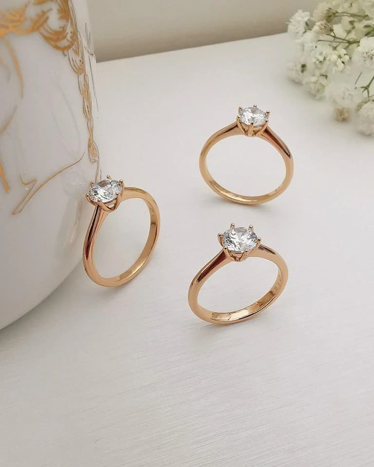 انگشتر ظریف آیینه ای سولیتر ژوپینگ