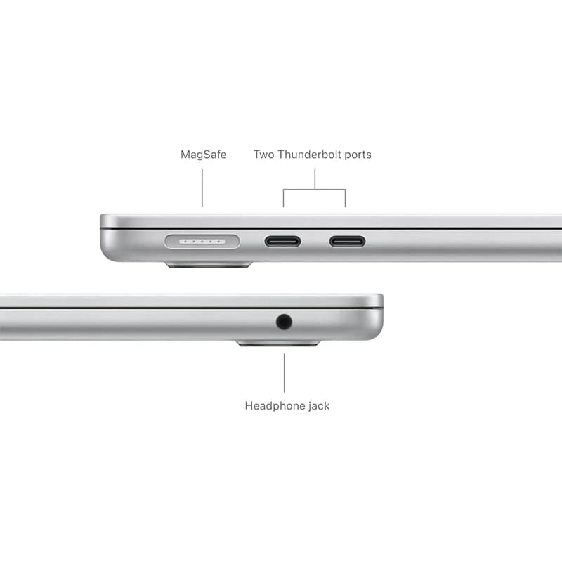 لپ تاپ استوک اپل مدل MACBOOK AIR 2024 سایز 15.6 اینچی پردازنده M3 رم 8GB گیگابایت هارد 256GB گیگابایت SSD گرید A+++ — تصویر ۳